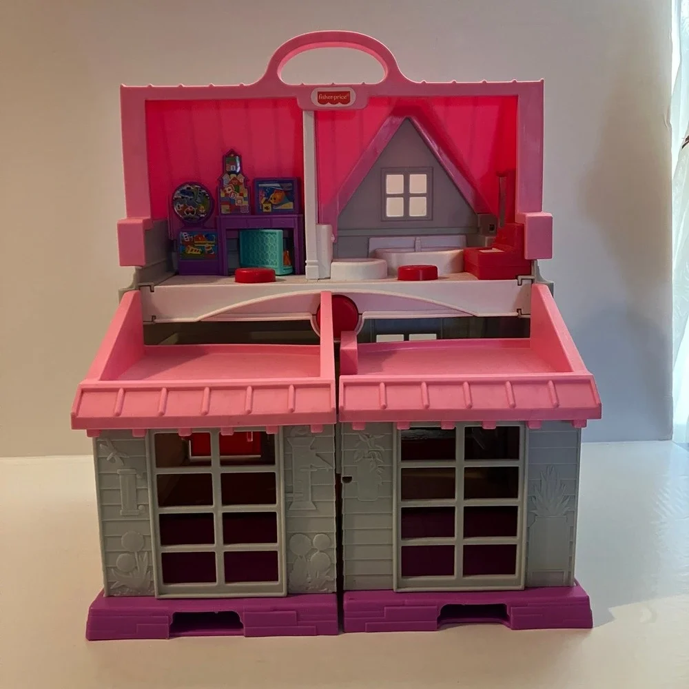 Fisher Price Little People 2017 Big Helpers Interactive Home Playset Pink *WORKS